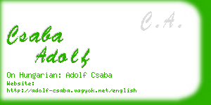 csaba adolf business card